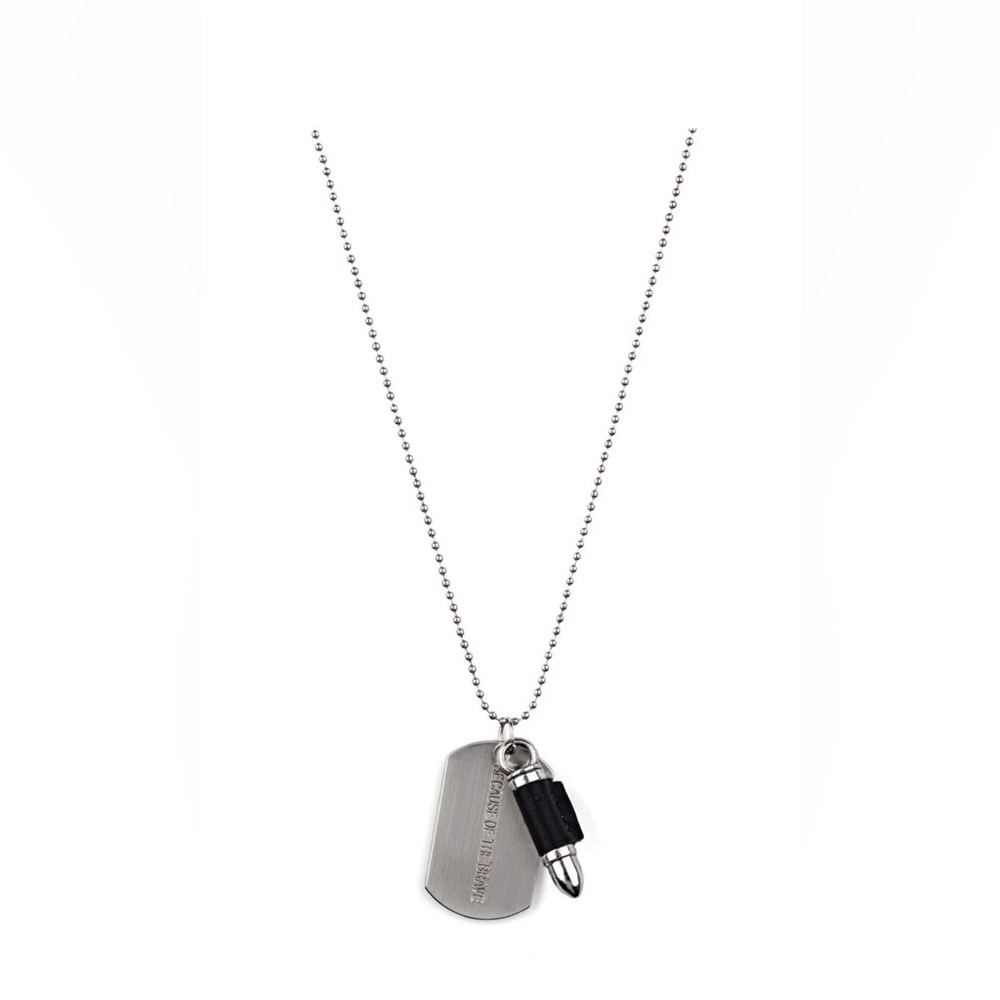 Proud Patriot Black Bullet Dog Tag Chain